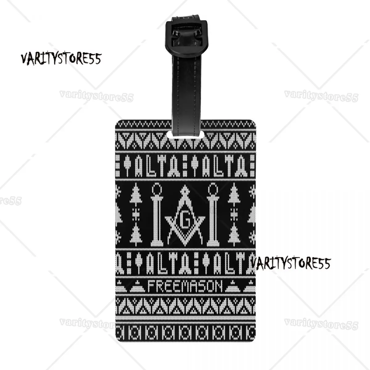 Custom Masonic Mason Freemason Pattern Luggage Tags for Suitcases Fashion Baggage Tags Privacy Cover Name ID Card