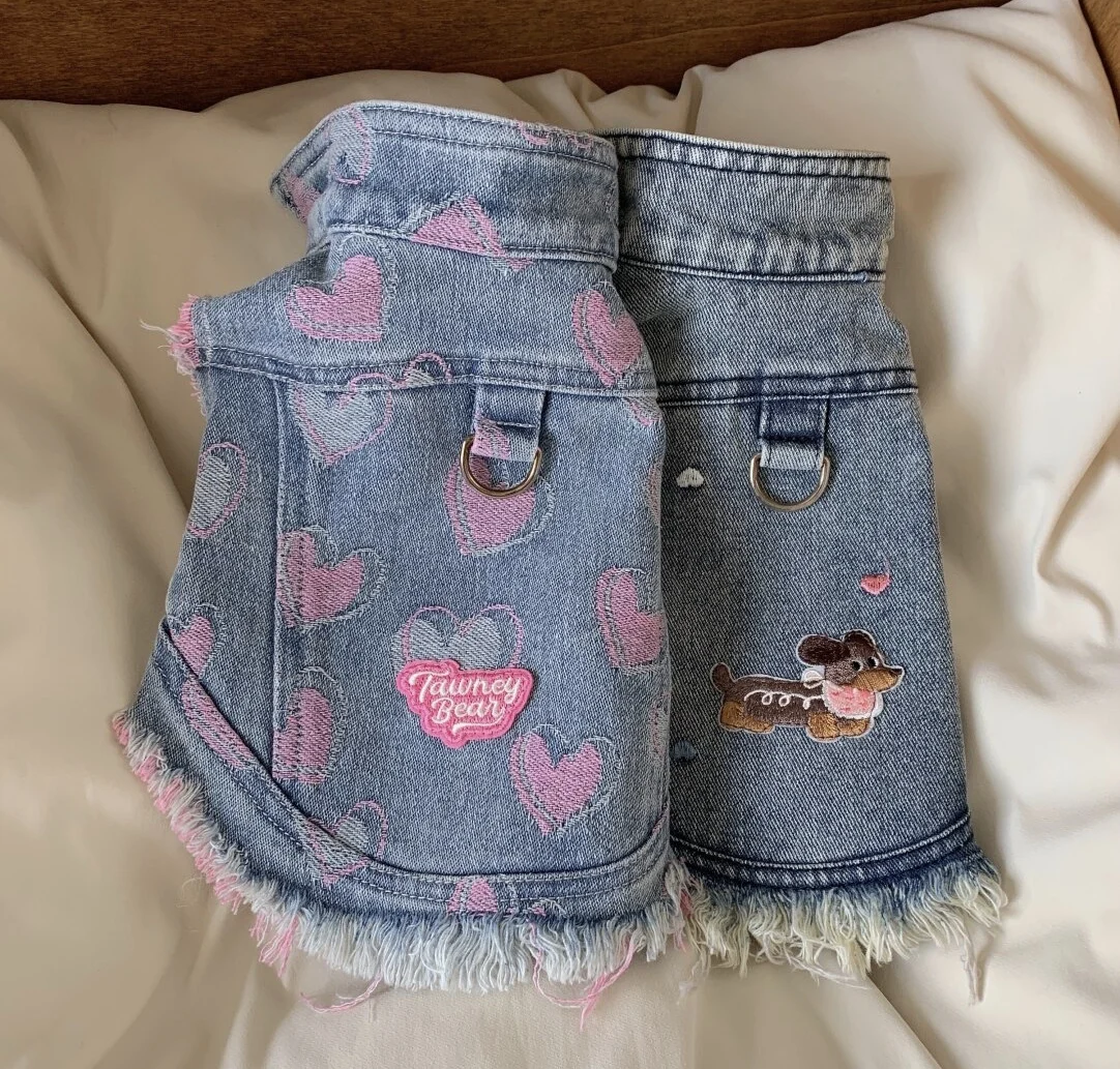 Sleeveless Cowboy Vest Dog Tank Top Tony Bears Teddy Schnauzer Marquis Love Spring Summer New Fashionable Dog Vest for Spring Su view 6