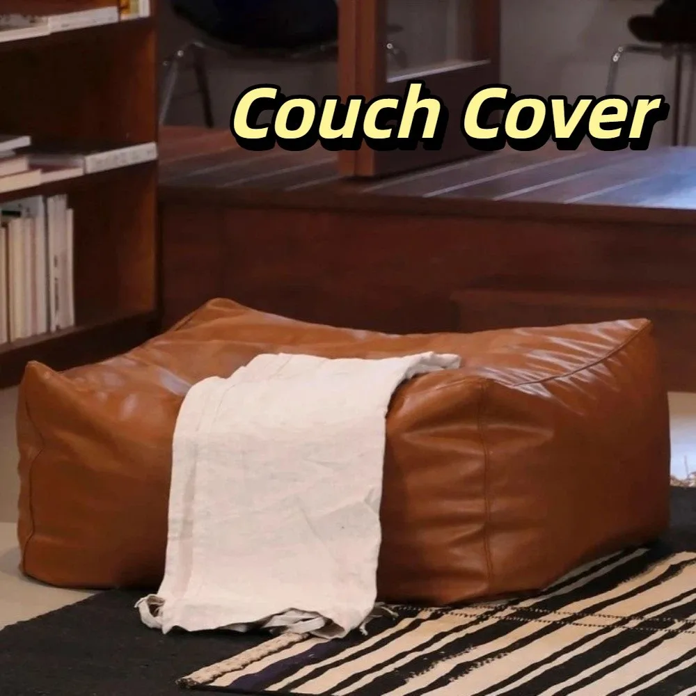 Storage Leg Bench Large Capacity Beanbag Cover Without Filler Washable Storage Bag Waterproof Minimalist Pouf Cover Living Room