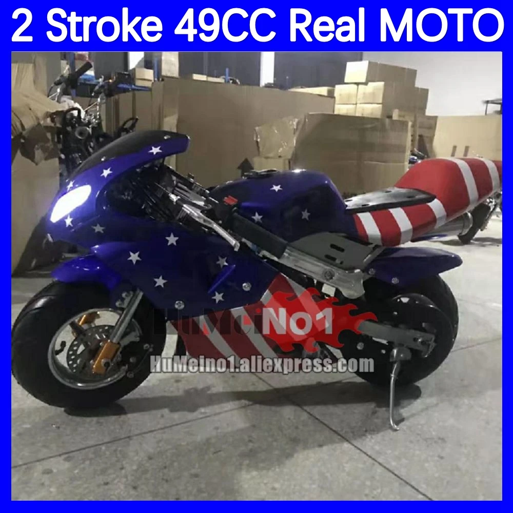 49CC Mini Motorcycle 2 Stroke Mountain Gasoline Pocket Bike OFF Road Superbike Small Buggy Children Moto Bikes Racing Motorbike