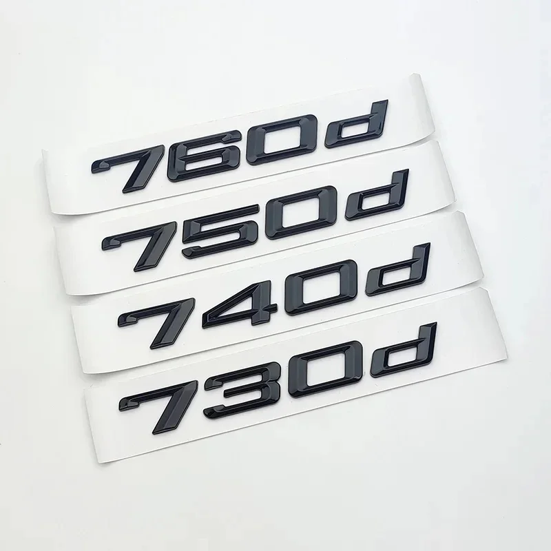 

ABS Chrome Black Car Trunk Letters 730Ld 735Ld 740Ld 750Ld 760Ld 3D Emblem Logo Sticker For BMW F01 F02 G11 G12 Auto Accessories