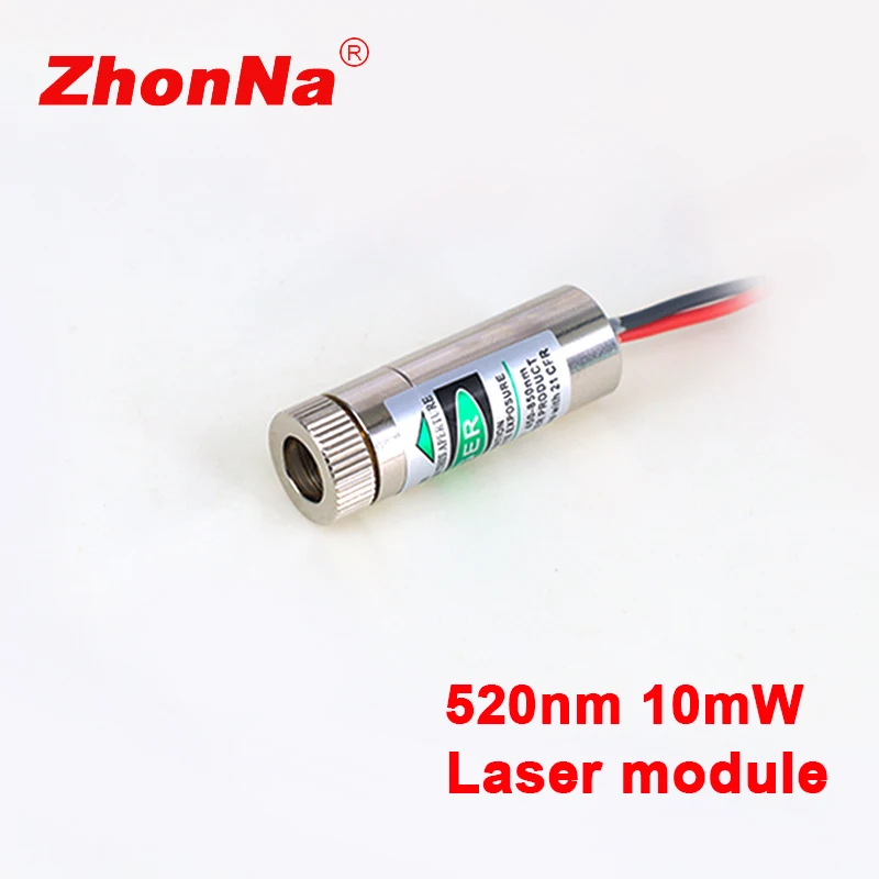 WithScaleCrossLine Laser Module520nm Green Head Glass Lens Focusable Adjustable DiodeLndustrial Diameter12mmOptical Lnstruments