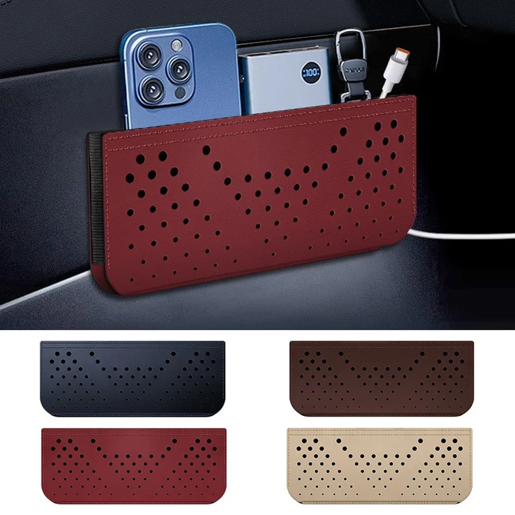 Bolsa de Armazenamento em Rede para Carro, Caixa de Armazenamento Geral Multifuncional, Bolsa Suspensa para Celular, Tipo Adesivo