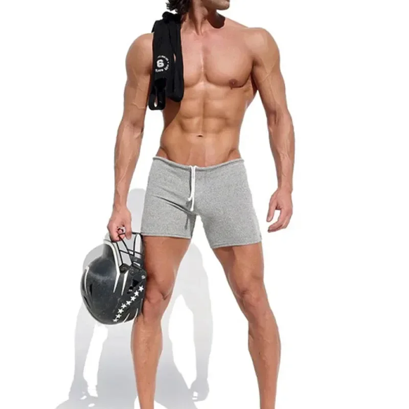Holiday Solid Color Three-quarter Pants Sexy Lace-up Men\'s Shorts Men\'s Summer Casual Shorts Fitness Sweatpants Male Shorts Gym