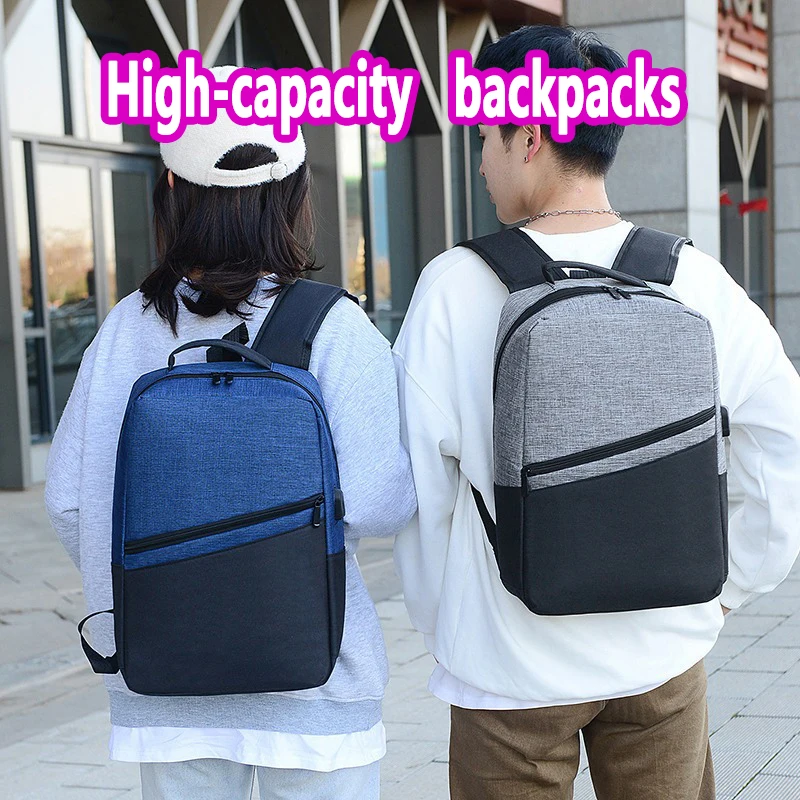 Reise rucksäcke Herren Business Rucksack USB Aufladen lässig Schüler Schult asche minimalist ische Mode Computer Taschen dreiteiliges Set