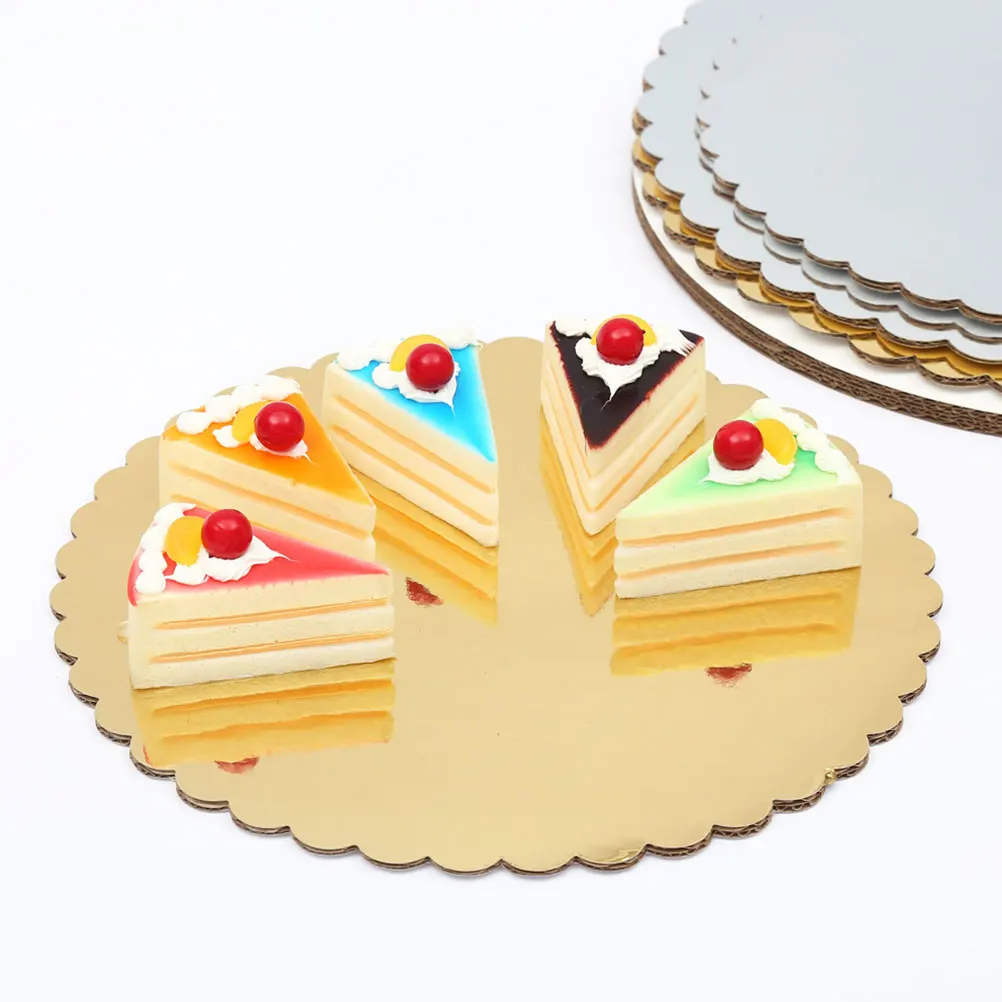 

12pcs Base Round Mousse Boards Disposable Cake Trays For Birthday Wedding Baking Supply Cake Display Bases Kitchen Bar Tools