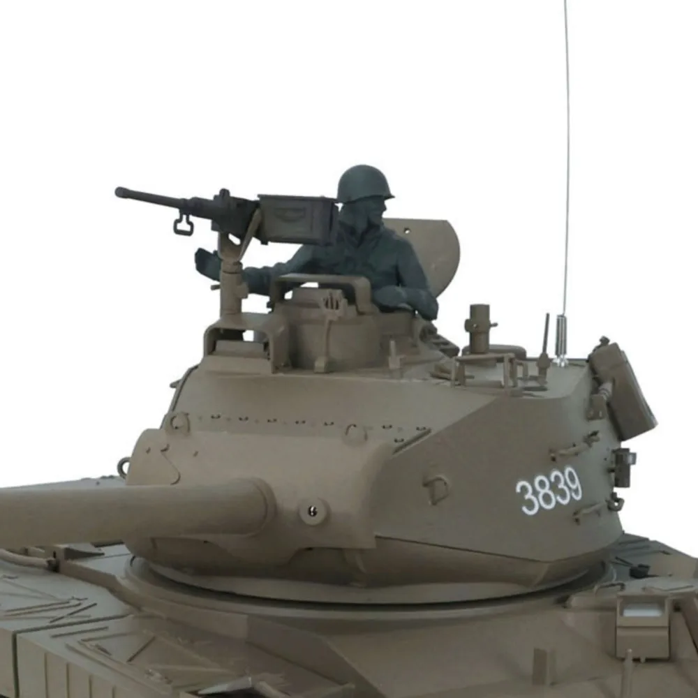 Henglong RC Tank Pro Ver 1/16 7.0 Walker Bulldog 3839 Tracce in metallo Ruote Rotazione torretta 360 Battaglia a infrarossi