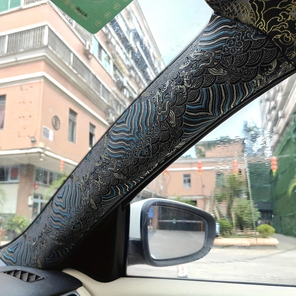Car Interior Self-adhesive Cloth Adhesive Embroidery Sticker Interior Modification ABC Column for Furniture Car DIY Accessories