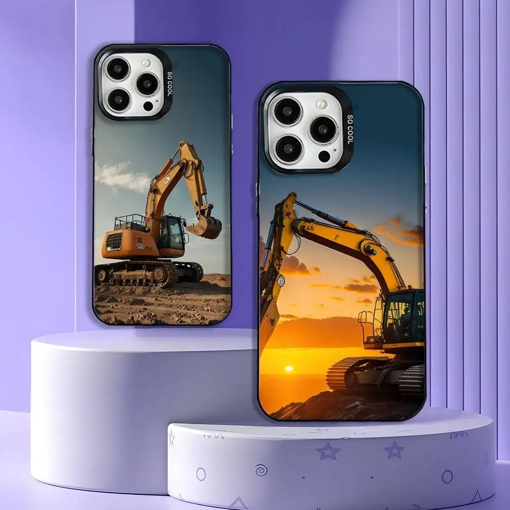 

Classic C-Caterpillares Truck Phone Case For iPhone 16,15,14,13,12,11,Mini,Pro,SE,MAX Black Matte Shockproof Cover