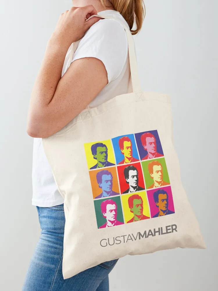 

Gustav Mahler pop-art portrait poster Tote Bag custom canvas bag Canvas Shopping bags Women's bag