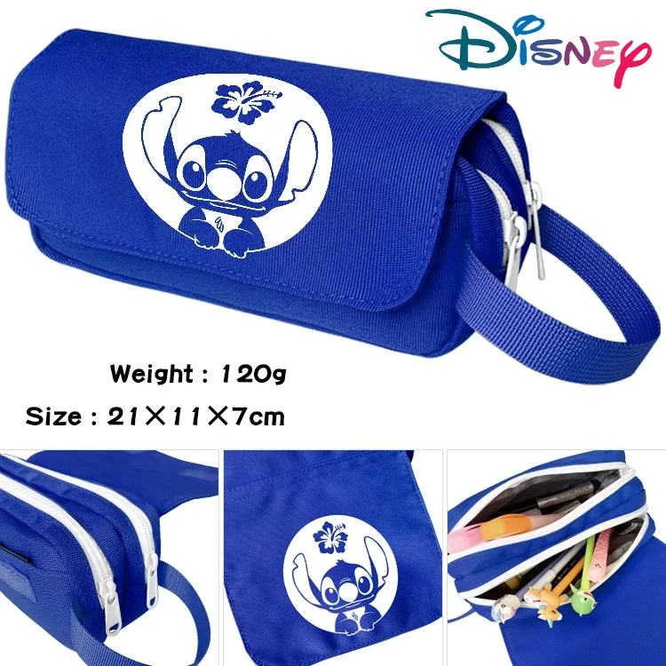 

Disney Lilo Stitch Pencil Case Bag Large Capacity Pen Case Supplies Stationery Kawaii School Pencils Cartoon Cosmetic Bags