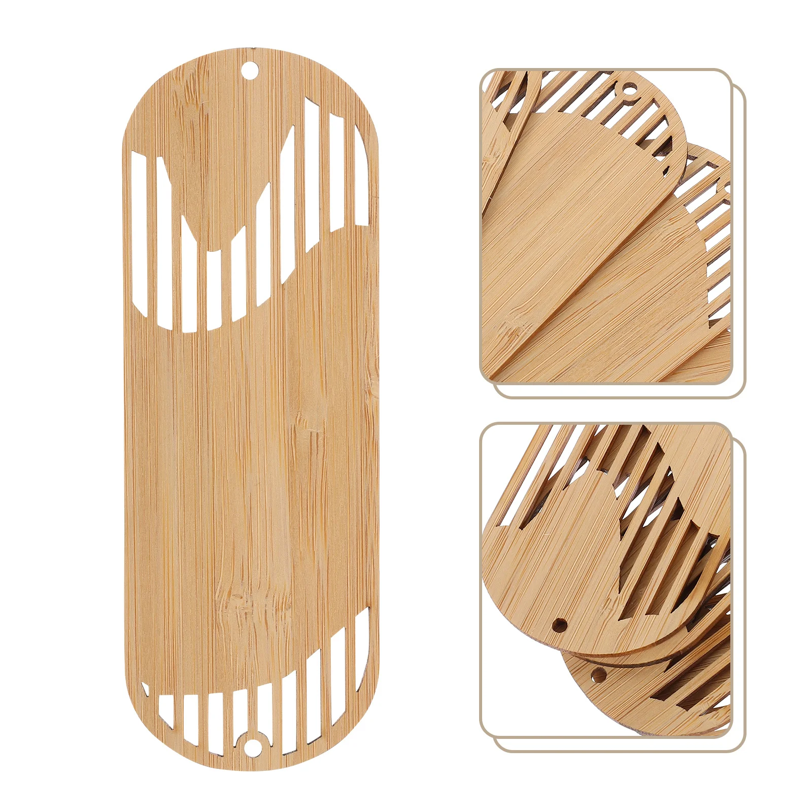 

4Pcs Bamboo Bookmark Set Unique DIY Blank Book Markers Reading Page Markers Exquisite Bamboo Book Page Signs Modeling Bookmarks