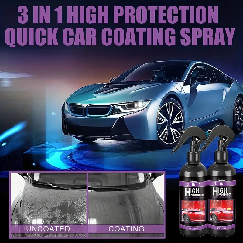 1 Piece 120ml Ceramic Car Coating Spray Durable Nano Ceramic Coating - Protect Car Paint Surface from Environmental Pollution and Scratches Asphalt