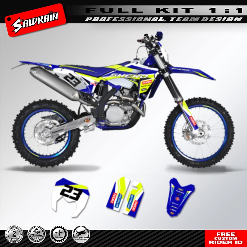 

Sawrain Motorcycle Sticker Custom Team Graphics Decals Kit For SHERCO SE250 300 2012 2013 2014 2015 2016 003