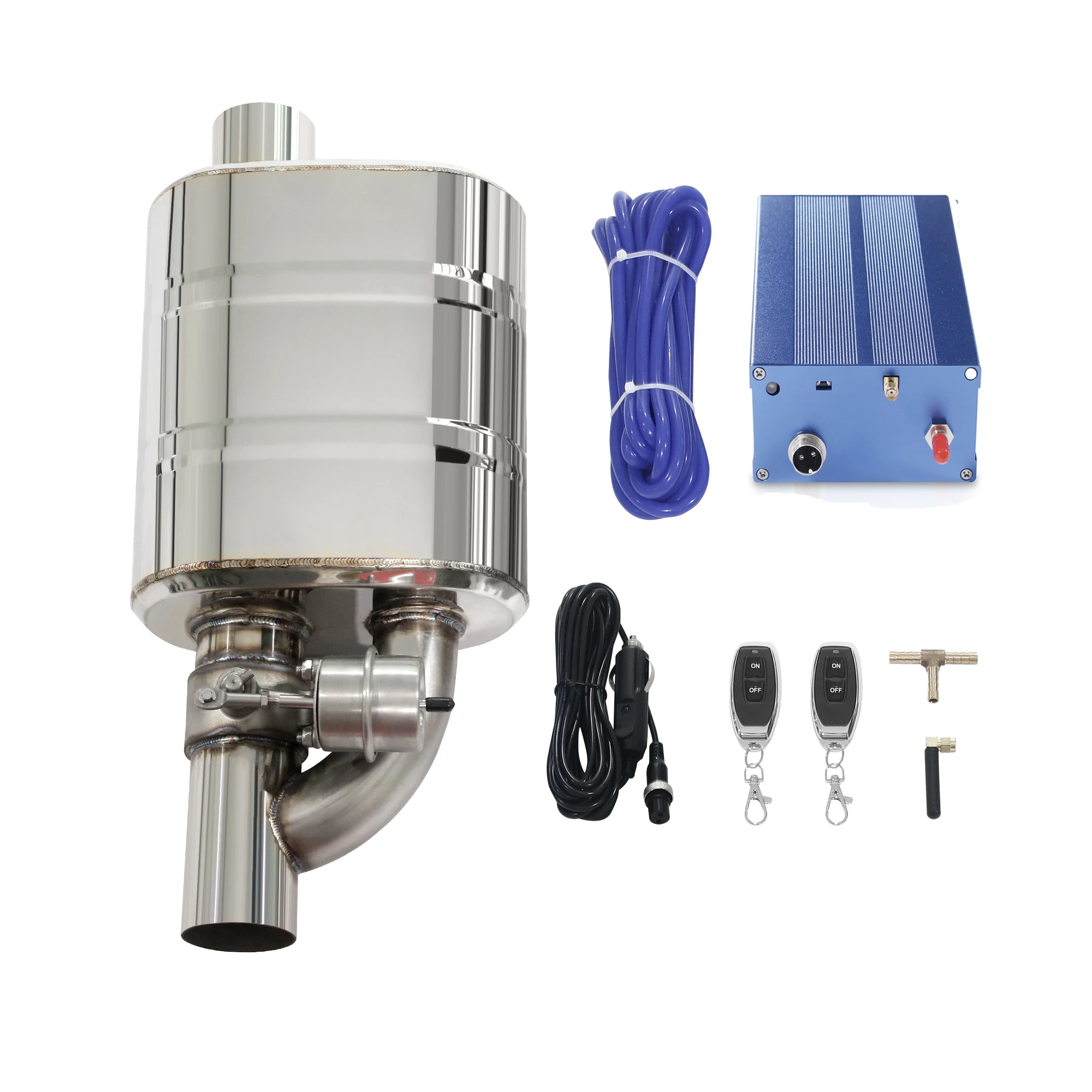 

Valved Muffler Kit Performance Muffler with Valve Vacuum Pump Remote Control Offset In Offset Out Open And Close Exhaust