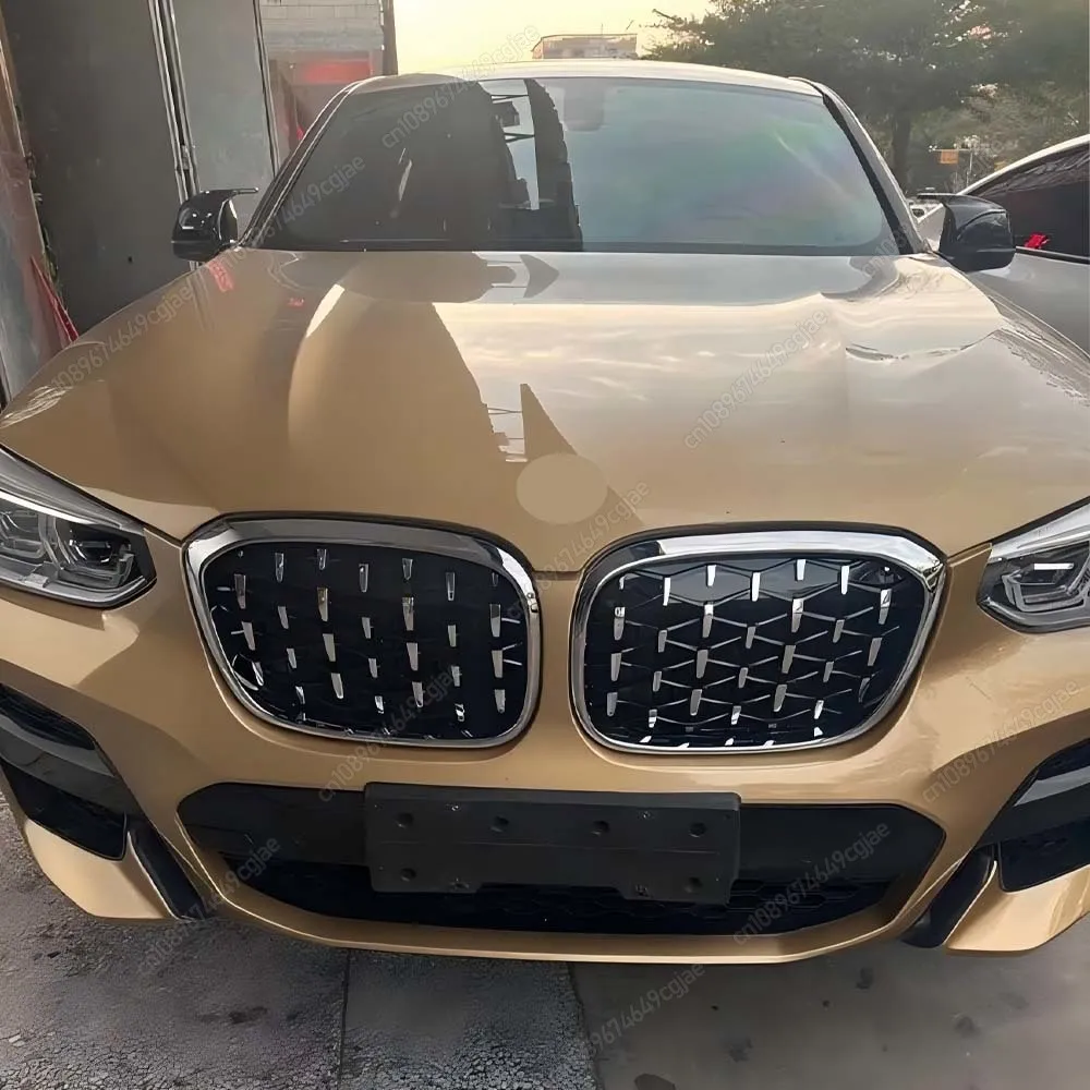 

Для BMW X3 G01 X4 G02 2017-2021 Алмазные решетки Автомобильные передние решетки для почек Замена решетки в стиле Meteor Решетка переднего бампера