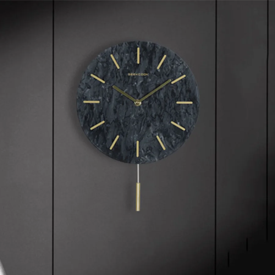 Unique Wall Clock Living Room Art Deco Gold Quartz Wall Clock Home Classic Hands Numbers Round Silent Horloge Murale Room Decor