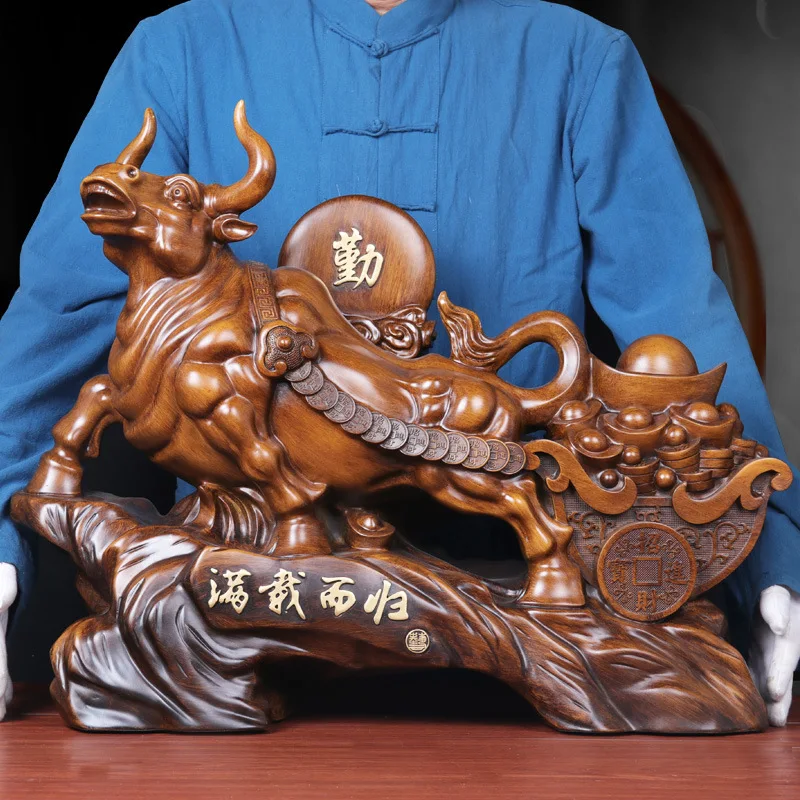

LXC Lucky Ox Figurine Living Room Home Decoration Company Opening Boss Desk Office Ornament Auspicious Mascot