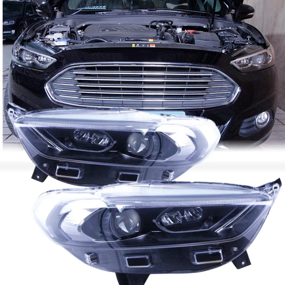 

Car Front Lights For Ford Mondeo Fusion LED Headlights 2013 2014 2015 2016 Accessories Modified DRL Signals Headlamp Assembly