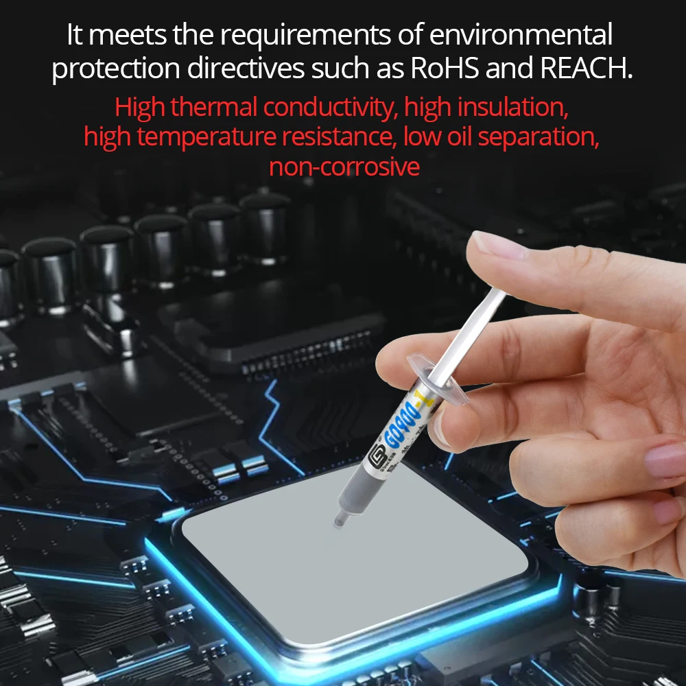 جص غرفة تبريد موصل GD ، الوزن الصافي 3 جم ، مبرد شحوم حراري ، وحدة معالجة مركزية ، مادة لاصقة تذوب بالحرارة ، معكرونة حرارية لمعالج CPU