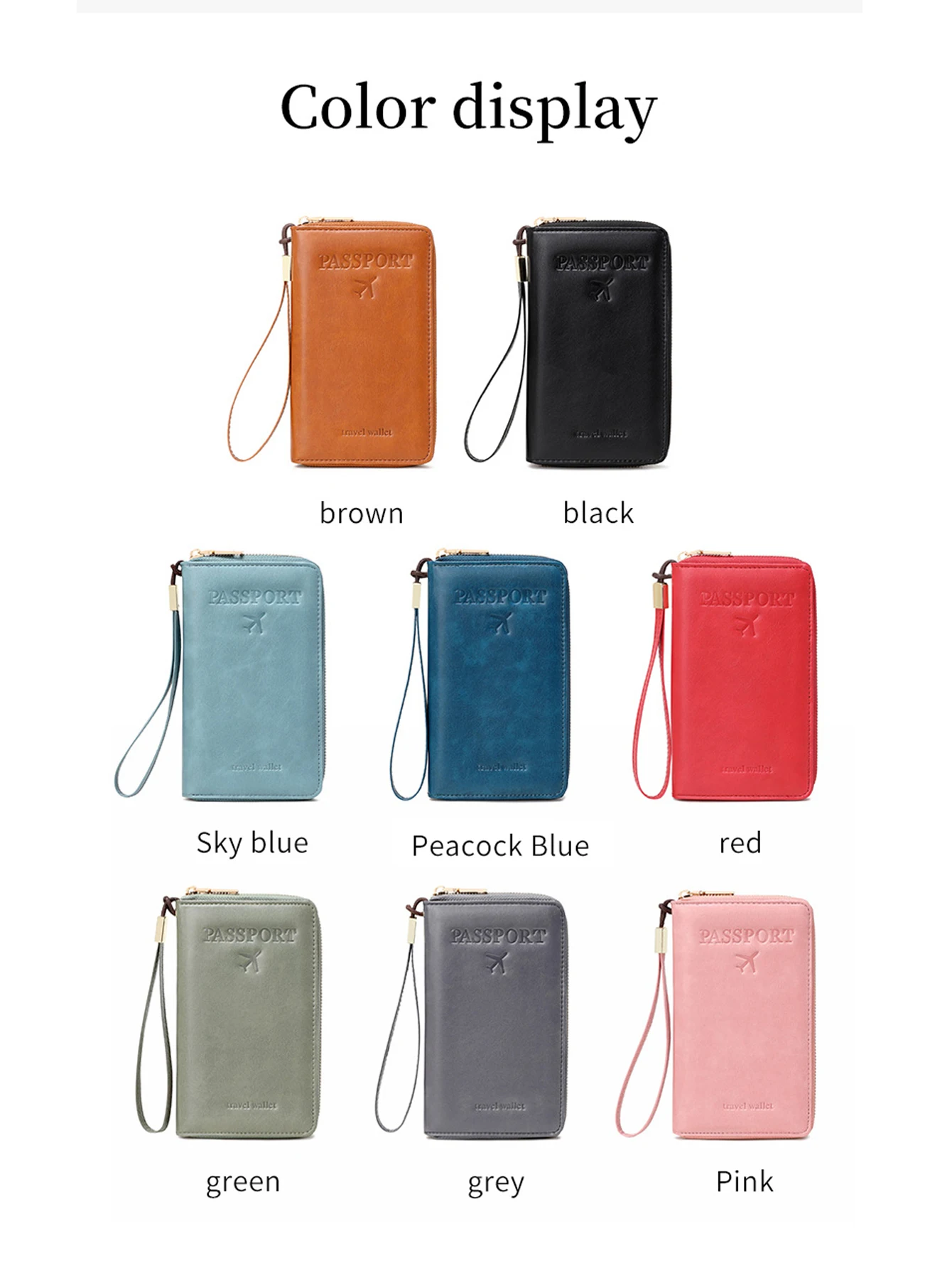 Minimalist retro RFID passport bag multifunctional ID card bank card passport holder high-quality PU leather travel accessories