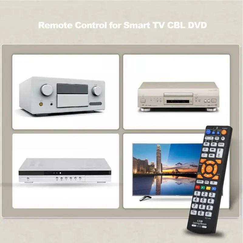 Universal IR L336 TV Remote Control 42-key Learning For Samsung smart TV Box CBL DVD SAT STB DVB HIFI TV BOX VCR STR-T HD 4K LCD