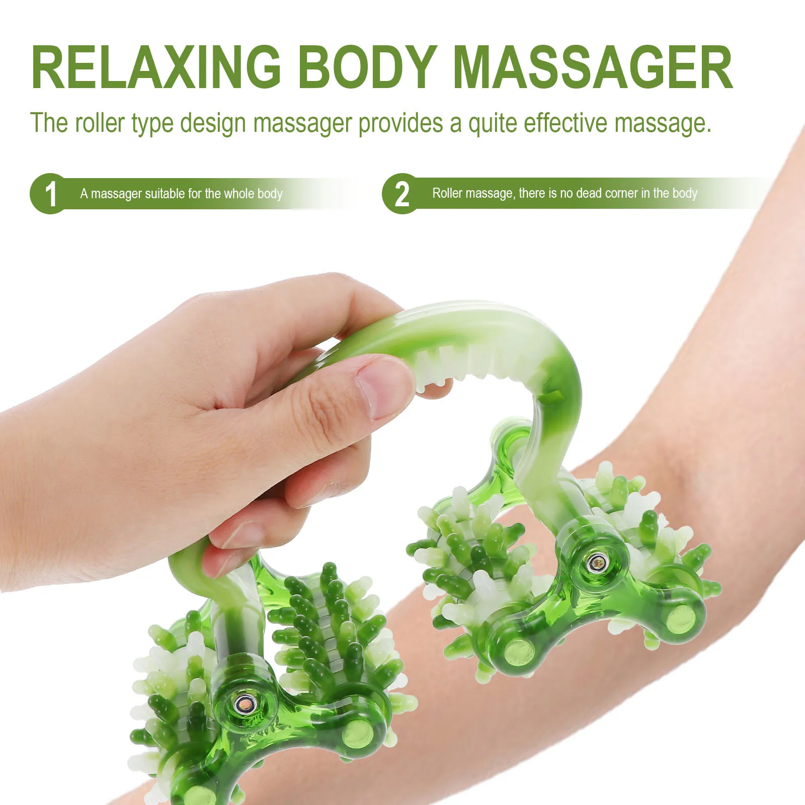 

2 шт., ручной массажер для тела, многофункциональный ручной роликовый массажер для всего тела, инструмент для массажа мышц, ручной массажер