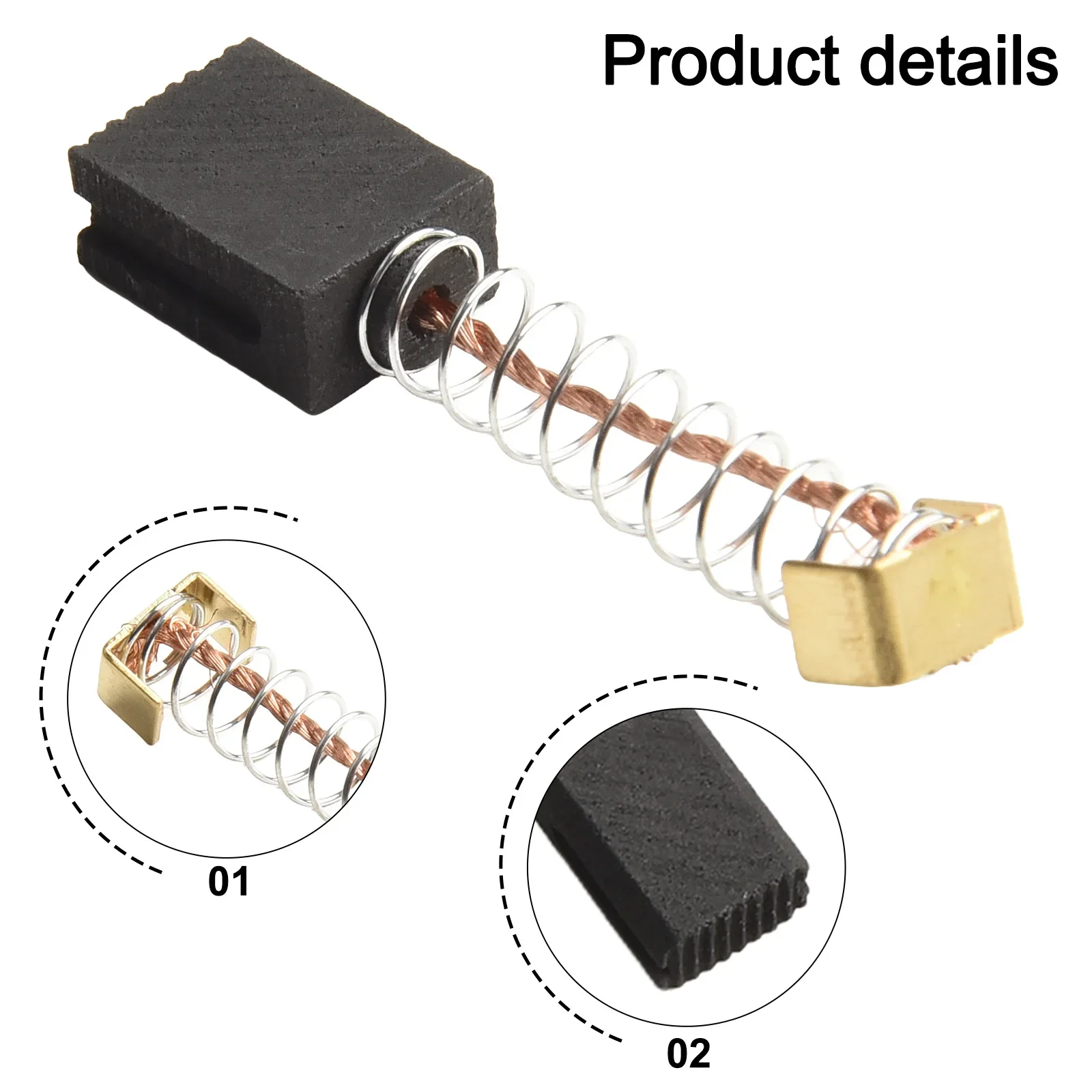 

6pcs Carbon Brushes Motor Grinding Electric Tools Accessories Replacement For Parkside PBH 1500 6x10x14mm Carbon Brushes