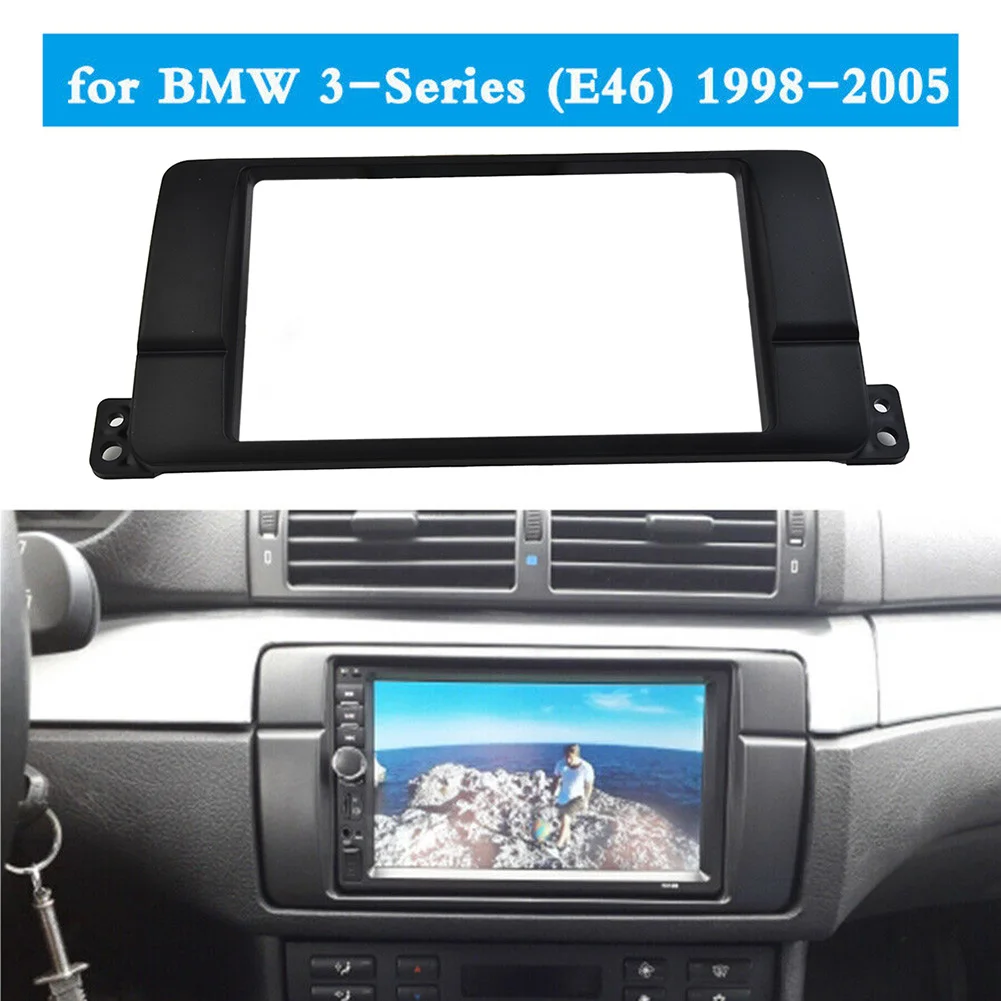 For BMW 3 Series E46 1998-2006 TRIM Radio Fascia 1* Panel 180*105mm 1PCS 1pcs Stereo Vehicle 2 Din Accessories