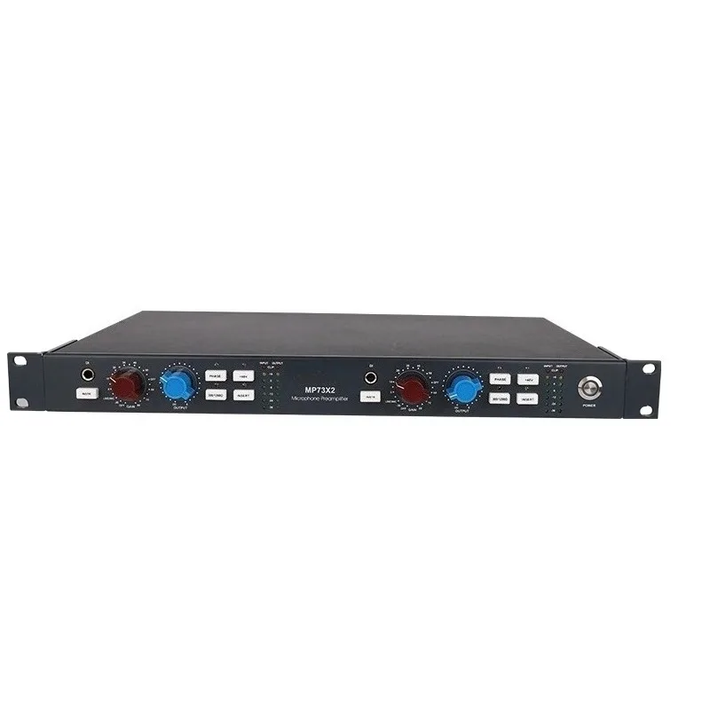 Dual Channel Mic Amp MP73X2 for Vocal Recording,instrument and Digital or Analog Sound Resource Sing