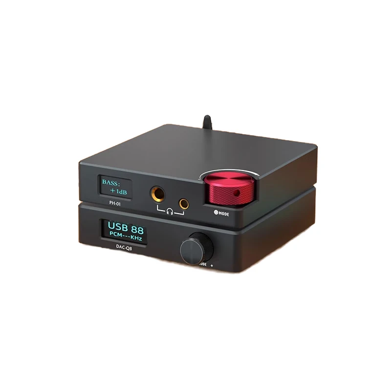 

For PH-01+Q8 Desktop Headphone Amplifier Support Bluetooth5.0 RCA Balanced Home Use 6.35mm 4.4mm Outputs Headphone Amplifier