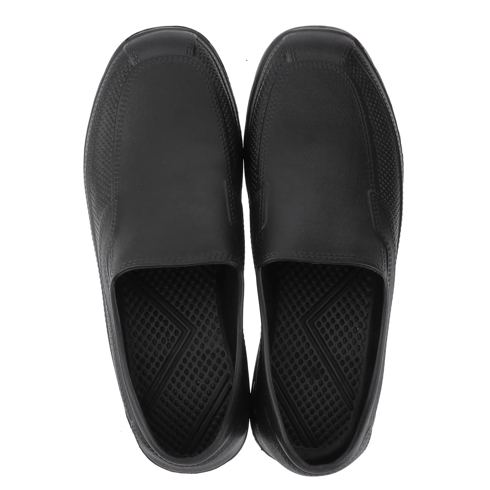 Sapatos de EVA antiderrapantes e resistentes ao desgaste, sapatos leves e confortáveis para cozinha à prova de óleo (41 Código, preto)