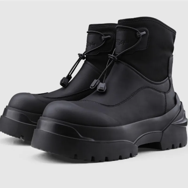 

High Quality Couples Platform Ankle Boots Outdoor Non-slip Wear-resistant Safety Shoes for Men Comfort Thick Soled Mens Sneakers