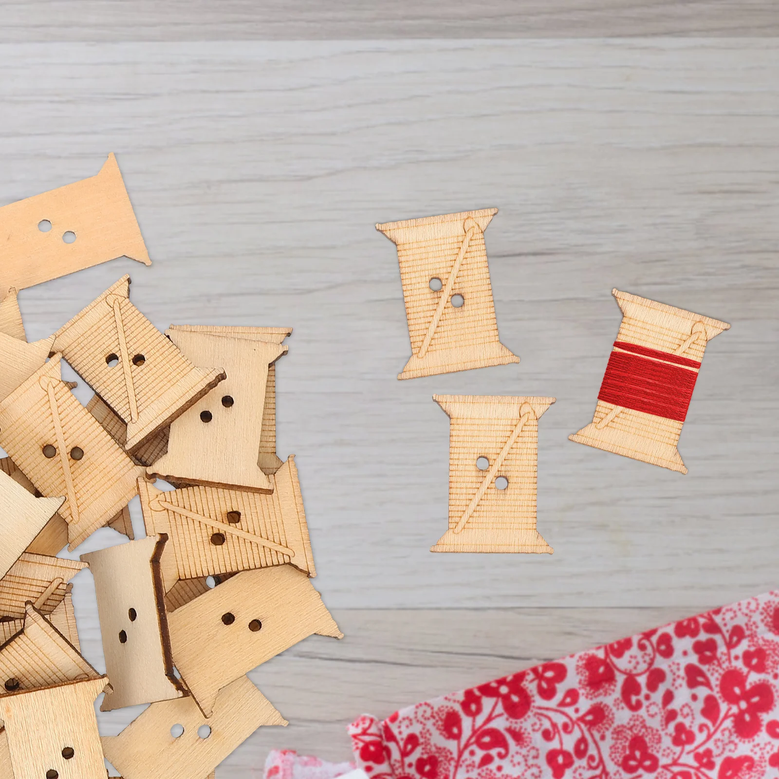 

50Pcs Large Wooden Yarn Bobbin Thread Weave Winder Knitting Sewing Cross Stitch Embroidery Tool Yarn Bobbins Bobbin Winder