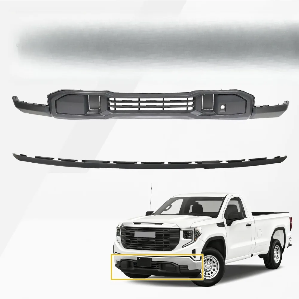 

Комплект переднего нижнего бампера (накладка/юбка) для GMC Sierra 1500 2022-2026 без буксировочного крюка
