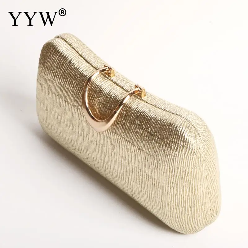 Pleated PU Leather Hard Evening Handbag Women Metal Clutch Wedding Bridal Party Messenger Purse Crossbody Shoulder Matte Bags