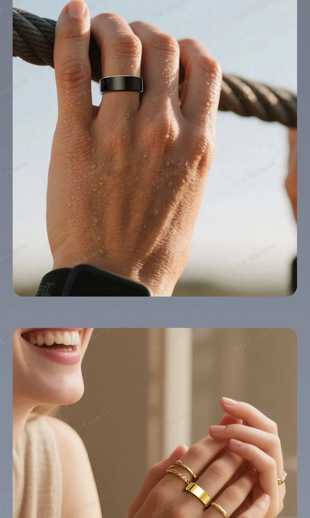 2026 Neuer Smart Ring mit Bluetooth-Anruffunktion, Blutdruck-/Sauerstoffmessung, IP68 wasserdicht, Herzfrequenzmessung, GPS-Tracking, Smartring für iPhone – Detail 18