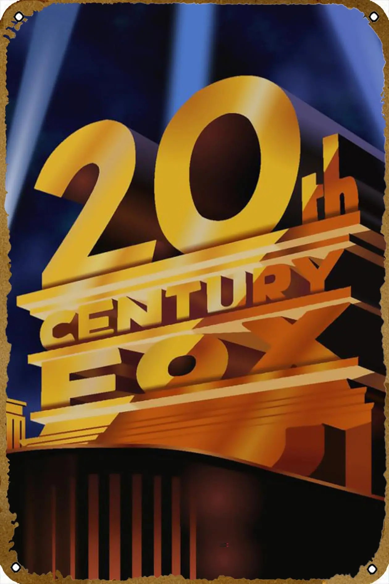 

Adventures Of 20Th Century Fox 200 Poster Retro Metal Tin Sign Home Kitchen Bar Cafe Club Cave Vintage Art Wall Decor Gift .