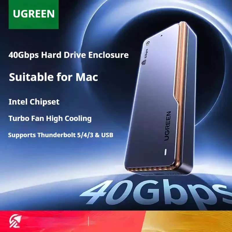 UGREEN D703 Docking Station Adapter M.2 NVMe SSD Enclosure USB4 40Gbps Thunderbolt 5/4 Portable.