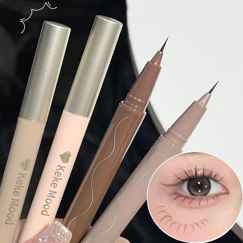 Ultra-thin Liquid Glitter Eyeliner Lower Eyelash Pen Waterproof Quick Dry Lying Silkworm Pencil Korean Makeup for Women Cosmetic