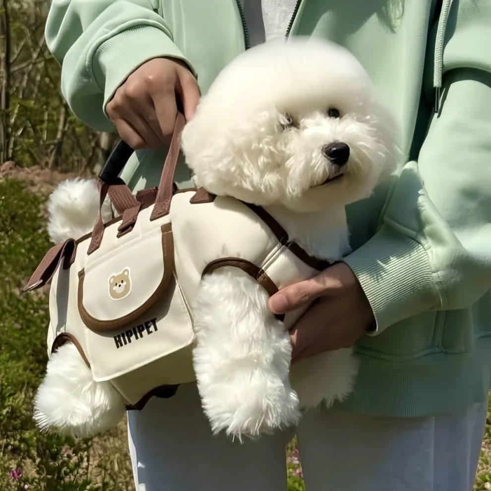 Hundetasche, tragbar, atmungsaktiv, multifunktionaler Rucksack mit Zugvorrichtung, leicht zu reinigender Rucksack, atmungsaktive, verstellbare Katzentasche, Petstrap – Detail 11
