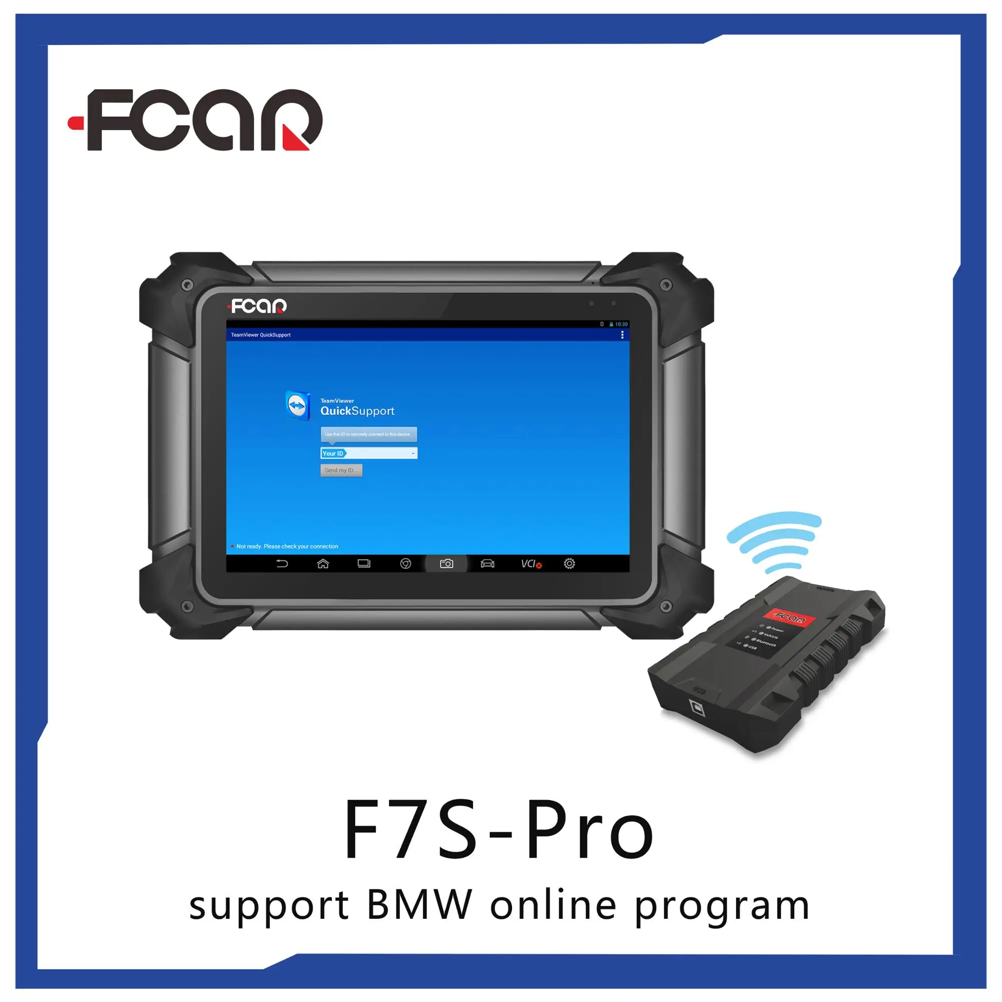 FCAR F7S Pro ماسح ضوئي تشخيصي للسيارات 12 فولت والمركبات التجارية الخفيفة BMW ECU برمجة أداة مسح ضوئي تشخيصي