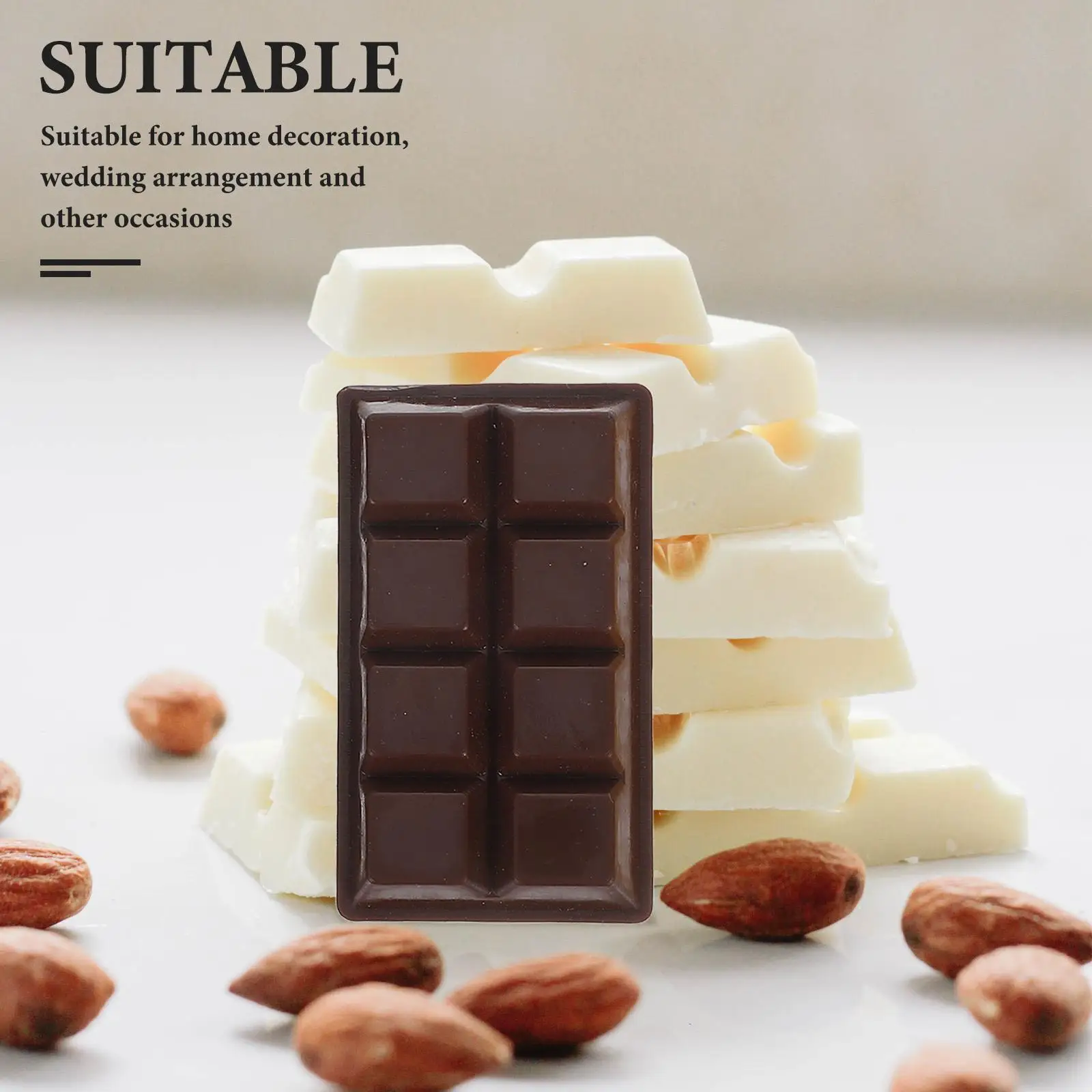 Simulation d'ornements de chocolat, 4 pièces, faux modèle décoratif en résine de chocolat, accessoires Photo, fête, mariage, affichage de noël