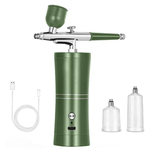 البخاخة اللاسلكية المحمولة القابلة لإعادة الشحن مع ضاغط ، مسدس رش أحادي الحركة ، جمال الوجه ، فن الأظافر ، الحرف اليدوية للوشم ، طلاء الكيك أفضل 8 مسامير مسدس ضغط للمبيعات - رقم 1