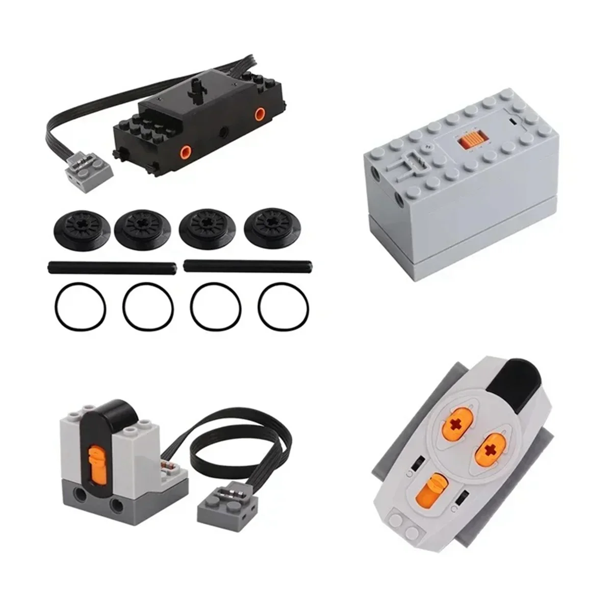 Power Functions Parts MOC Building Blocks Train Track Motor Battery Box Infrared Speed Remote Control Receiver Style BN03R