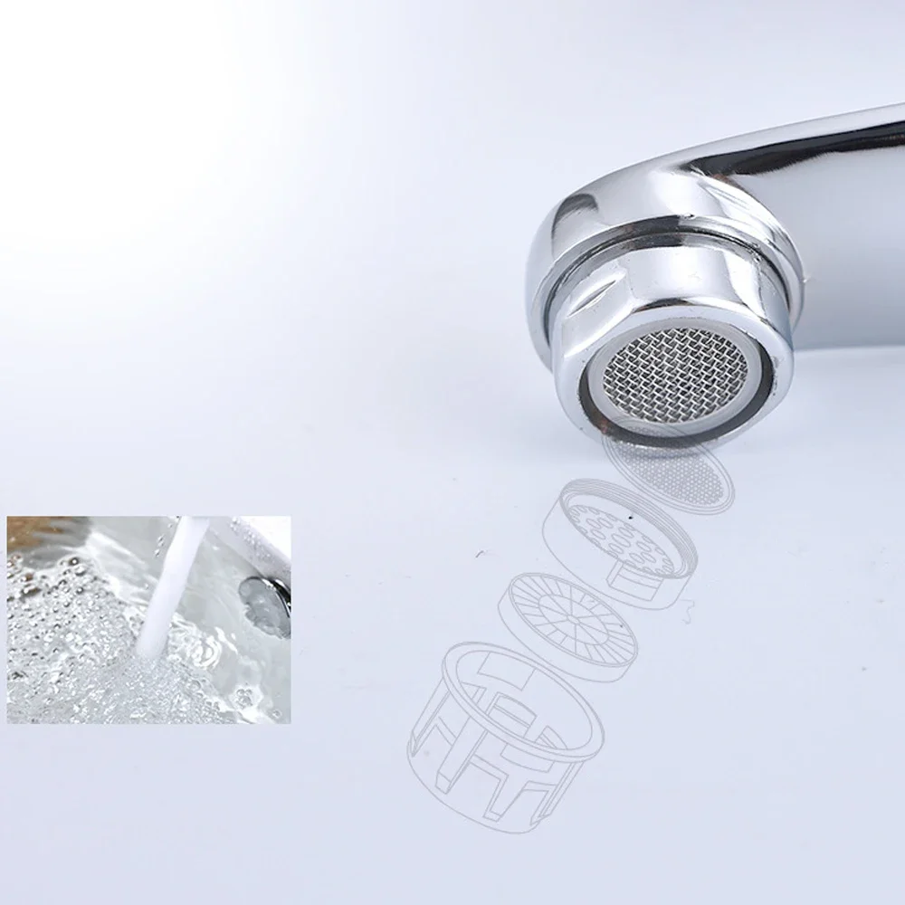 Grifo de lavabo de aleación de Zinc, grifo de agua fría y caliente, grifo de lavabo de cocina, artículos para el hogar de un solo orificio, accesorios de baño