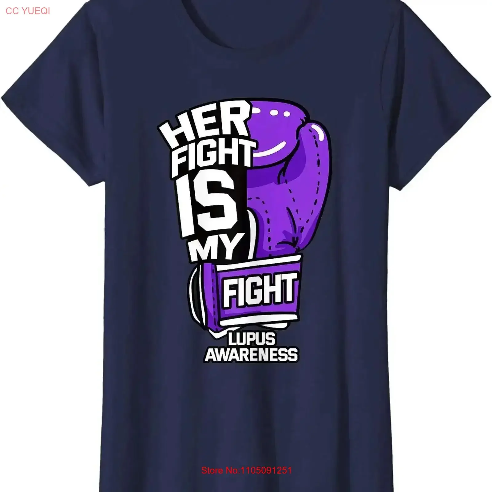 

Her Fight Is My Systemic Lupus Erythematosus Ladies' Crewneck T Shirt vintage Washed Top For Everyday Wear Unisex Stylish
