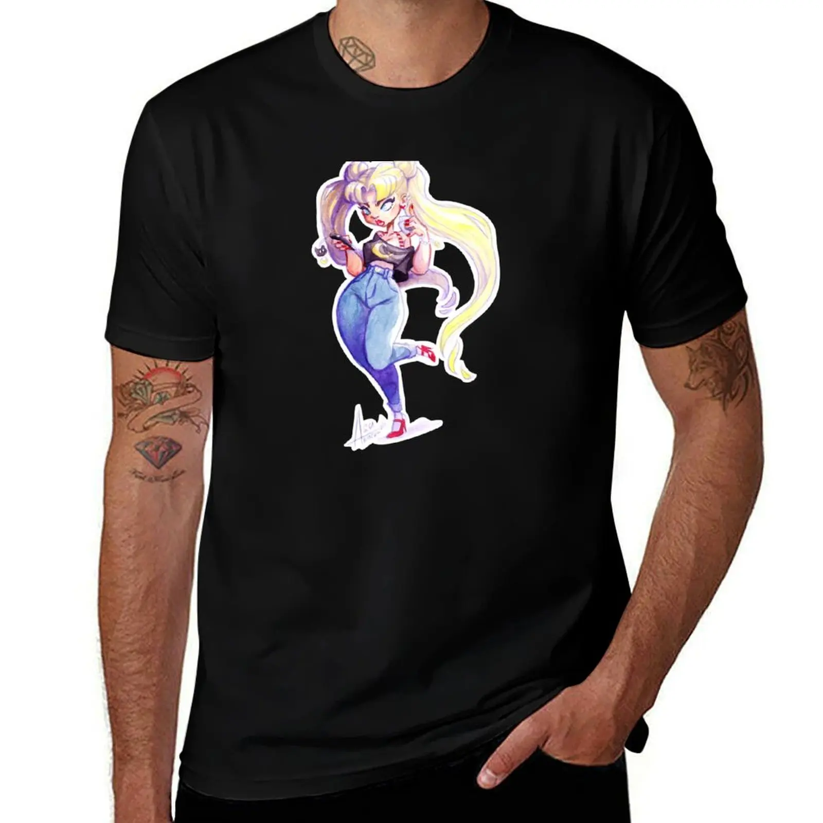 Casual Usagi T-Shirt t shirt men 100% cotton luxury brand T-Shirt
