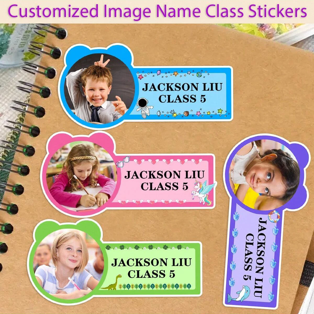 

Personalized customized children's name stickers, waterproof stationery books, water cup stickers, kindergarten schools must hav