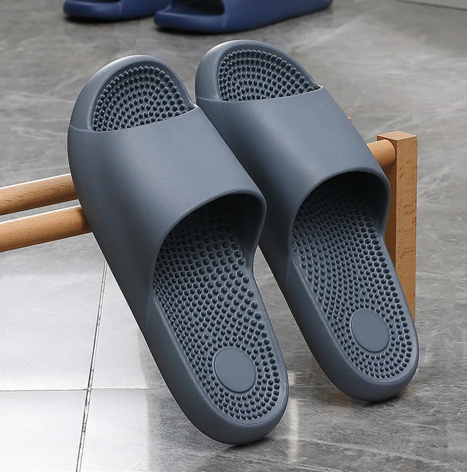 

Men Massage Slippers Women Home Foot Massage Flip Flops Soft EVA Summer Beach Sandals Couples Casual Indoor Non-slip Floor Shoes